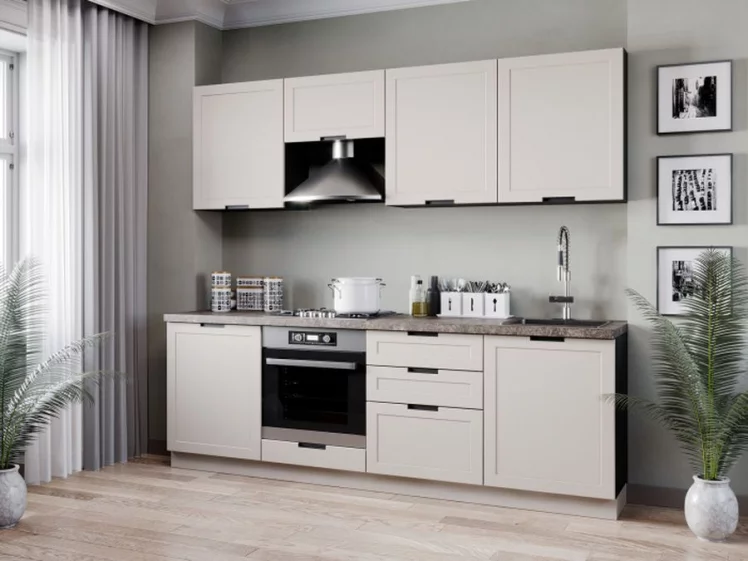 Тумба кухонная 600 с 3 ящиками (4) Джамис ЛД 296.140.000.135 Черный Кашмир_2