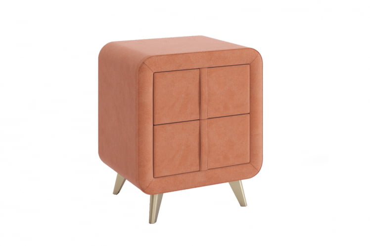 Тумба прикроватная Софи 2 ТМ-001.2 персик (велюр) / TM-001.2_0