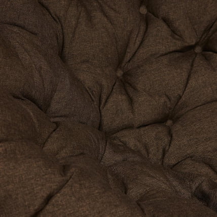 Кресло PAPASAN 23/01 W /с подушкой/ диаметр подушки 125 см, 115х101х104 см, Antique brown (античный черно-коричневый), ткань Коричневый Кресло PAPASAN 23/01 W /с подушкой/ диаметр подушки 125 см, 115х101х104 см, Antique brown (античный черно-коричневый), ткань Коричневый_4
