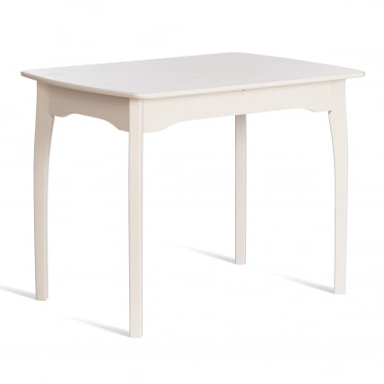 Стол CATERINA бук, мдф, 100+30x70x75, Ivory white_0