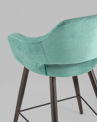 Стул полубарный Саймон ПЛ велюр Морской_6