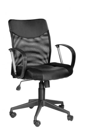 Кресло Оксфорд  М lux кож.зам. чёрный/TW-11_0