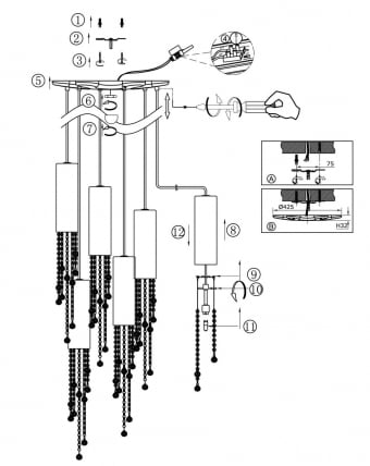 Подвесная люстра Одеон Лигхт Ноттс 2571/6 / Odeon Light Notts_2