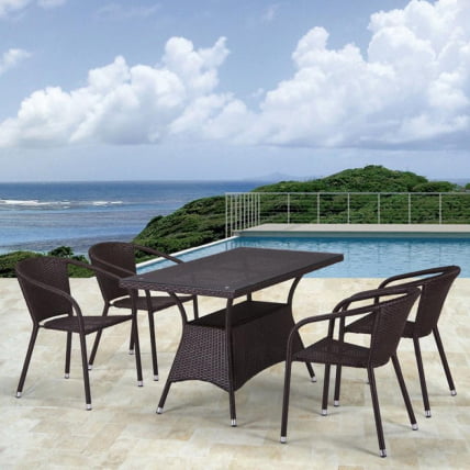 Комплект плетеной мебели T198D/Y137C-W53 Brown 4Pcs_0