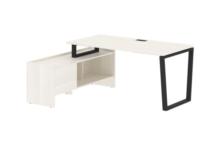 Стол с тумбой EDIS EVCT 17814 Ясень Траун Черный_0