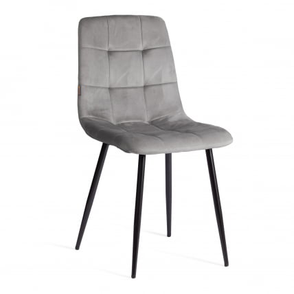 Стул CHILLY (mod. JSC-220) Велюр/металл , 44,5х52,5х88 см, Dark grey (темно-серый) HLR24 / черный_0