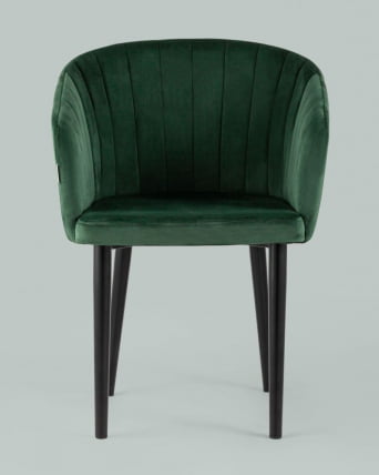 Стул с подлокотниками Нейтон велюр Зеленый_2