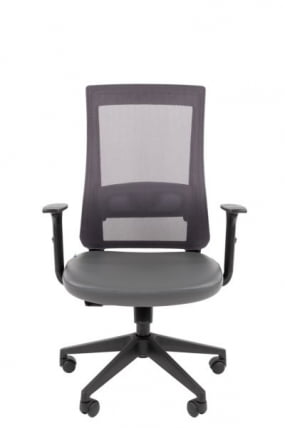 Офисное кресло CХАИРМАН 500 ЛТ (ЛТ) ЭКО Б/П экокожа Серый / CHAIRMAN (LT)_1