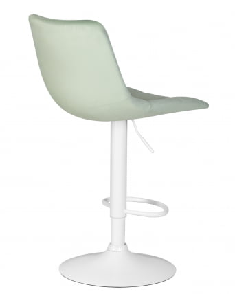 Стул барный DOBRIN TAILOR WHITE (пудрово-мятный велюр (MJ9-87)) 2 шт_4