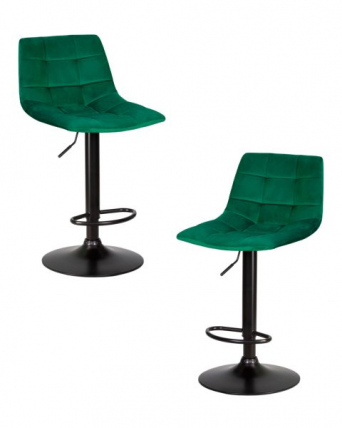 Стул барный DOBRIN TAILOR BLACK (зеленый велюр (MJ9-88)) 2 шт_0