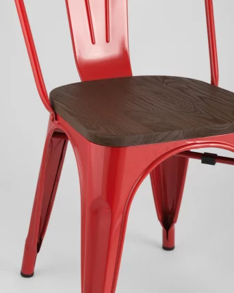 Стул Tolix Wood 850 Красный_6
