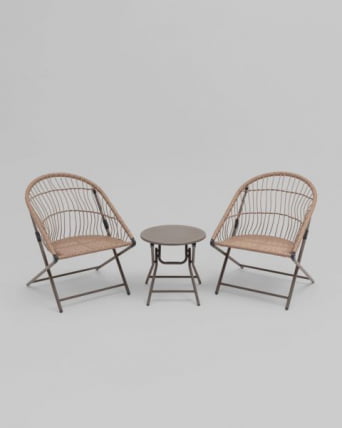 Комплект складной мебели для сада Солей коричневый / Soley_0