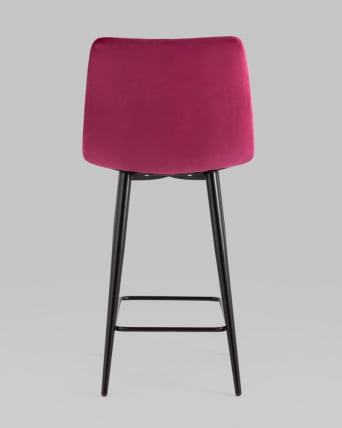 Стул полубарный Джанго 60 см велюр Винный_3