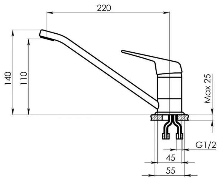 Кухонный смеситель STANDART ST-21 Классик_1