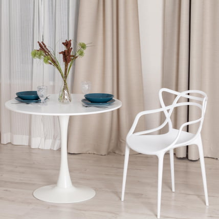 Стол TULIP (mod. 011) металл, мдф, 90 х 90 х 74 см, белый_3