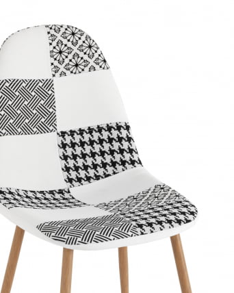 Стул Валенсия СН Пэчворк черно-белый / SN_6
