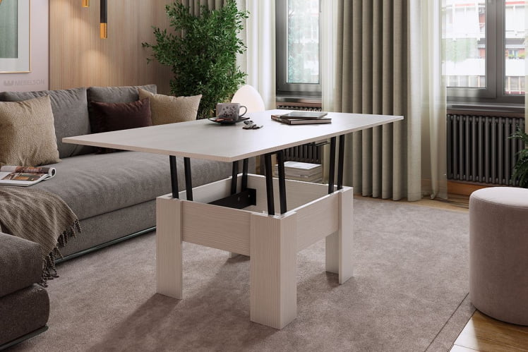 Стол-трансформер Секрет CZ-014 белый рамух/белый рамух_3