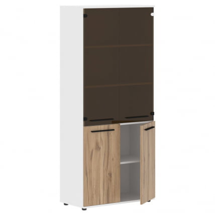 Шкаф комбинированный ЕДИС ЕХCС 85.2 Дуб Денвер светлый Черный Белый / EDIS EHCS_1