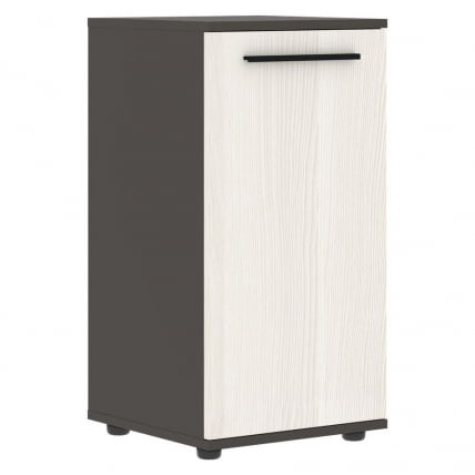 Шкаф колонка с глухой малой дверью ЕДИС ЕЛCС 42.1 Ясень Траун Черный Мокко / EDIS ELCS_0