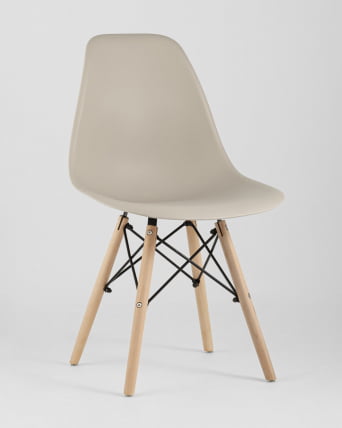 Стул Eames Style DSW бежевый (разборный каркас)_1