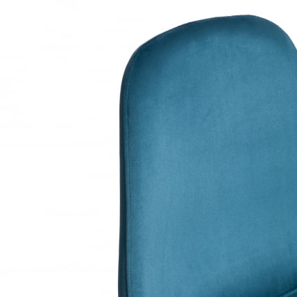 Стул BREEZE (mod. 4724) Велюр/металл , 44 х 53 х 87 см, Dark turquoise (темно-бирюзовый) HLR62 / черный_9