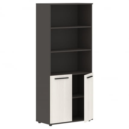 Шкаф с одним комплектом глухих малых дверей ЕДИС ЕХCС 85.5 Ясень Траун Черный Мокко / EDIS EHCS_1