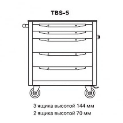 Тележка инструментальная TBS-5 оранжевый_2