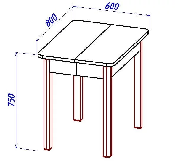 Стол-трансформер СТ 80-11 Дуб сонома_3