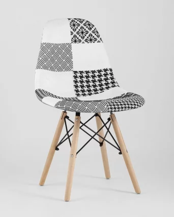 Стул Eames DSW Пэчворк Черно-белый_0