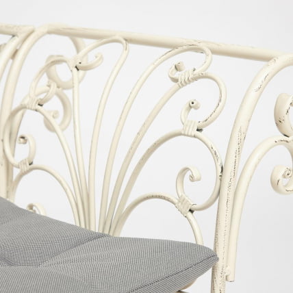 Скамья Secret de Maison BEAUJOLAIS + подушка (mod. PL08-8574) металл, 136х46х96см, белый антик (antique white)_14