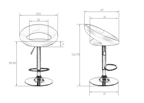 Стул барный ДОБРИН МИРА (оранжевый) 2 шт / DOBRIN MIRA_8