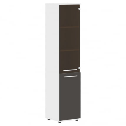 Шкаф-колонка комбинированная правая ЕДИС ЕХCС 42.2 Р Мокко Белый Белый / EDIS EHCS R_0