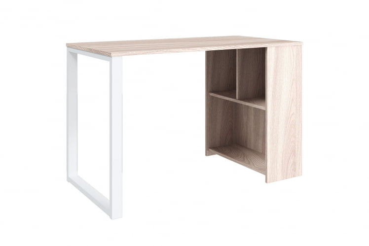 Стол письменный Бетти, ясень шимо светлый/белый_0