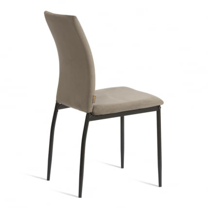 Стул CAPRI (mod. BC565-DC) металл, флок, 43 х 53 х 92 см, Dark grey (темно-серый) HLR24 / черный_6