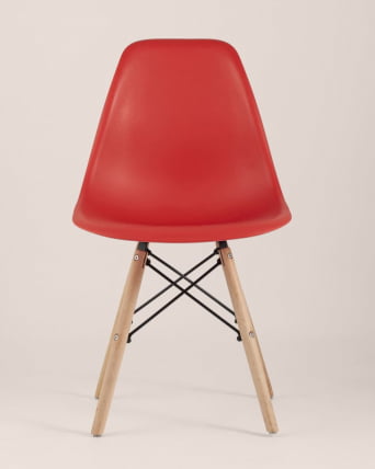 Стул Eames Style DSW красный (разборный каркас)_5