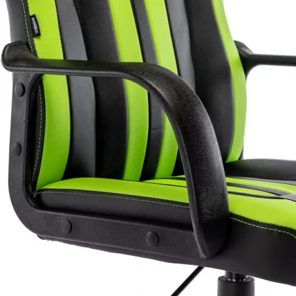 Кресло компьютерное BRABIX Stripe GM-202 экокожа Черный-зеленый_8