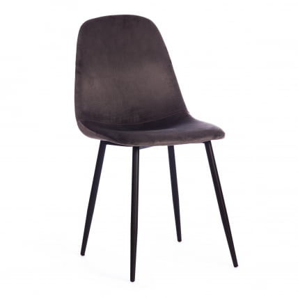 Стул BREEZE (mod. 4724) вельвет/металл, 44 х 53 х 87 см, Light grey (светло-серый) HLR24 / черный_0
