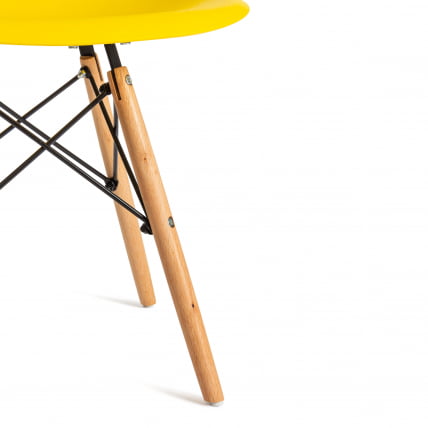 Стул CINDY (EAMES) (mod. 1801) дерево бук/металл/сиденье пластик, 45x51x82 см, Yellow (Желтый)_7