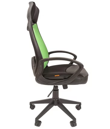 Кресло для руководителя CHAIRMAN 840 black Сетчатый акрил/зеленый_2