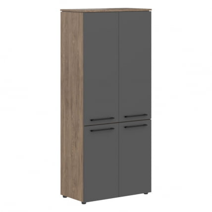 Шкаф с глухими средними и малыми дверьми MORRIS TREND MHC 85.3 Антрацит Кария Пальмира_0