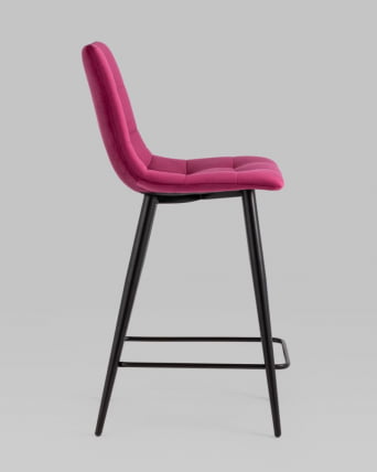 Стул полубарный Джанго 60 см велюр Винный_2