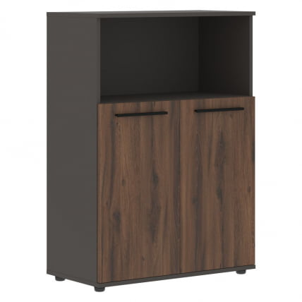 Шкаф с глухими малыми дверьми ЕДИС ЕМCС 85.3 Дуб Денвер темный Черный Мокко / EDIS EMCS_0