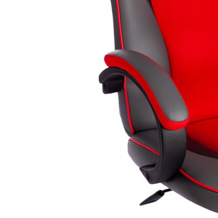 Кресло RACER GT new кож/зам/ткань, металлик/красный, 36/08_9