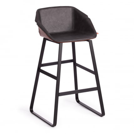 Стул барный DORO (mod. 9088S) пластик/металл, 53,5 х 52 х 74 х 97,5 см , Grey (Cерый) 7 / Brown (Коричневый) 9 / черный_0