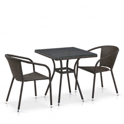 Комплект плетеной мебели T282BNT/Y137C-W53 Brown 2Pcs_0