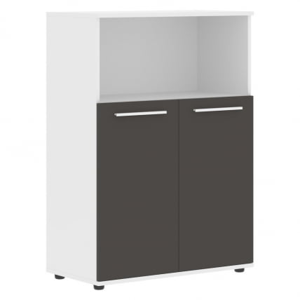 Шкаф с глухими малыми дверьми ЕДИС ЕМCС 85.3 Мокко Белый Белый / EDIS EMCS_0