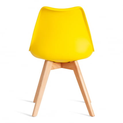 Стул TULIP (mod. 73-1) дерево/пластик/экокожа, 47,5x55x80 см, Желтый (Yellow)_3