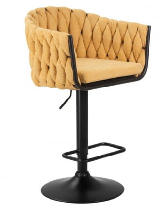 Стул барный DOBRIN LEON (желтая ткань (LAR 275-8)) 2 шт_3