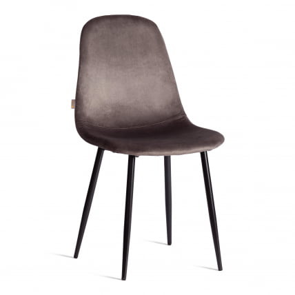Стул BREEZE (mod. JSC-58) Велюр/металл , 44 х 53 х 86 см, Dark grey (темно-серый) HLR24 / черный_0