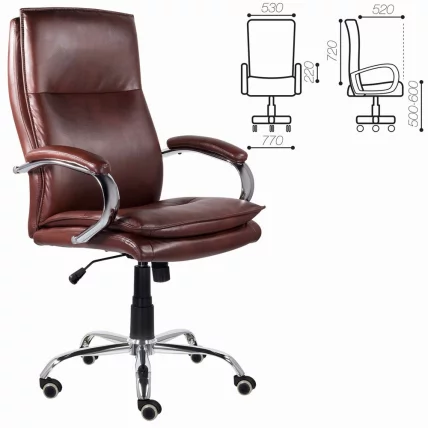 Кресло офисное BRABIX PREMIUM Cuba EX-542 Коричневый_0